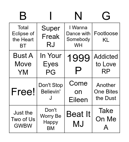 COVER ALL Bingo Card
