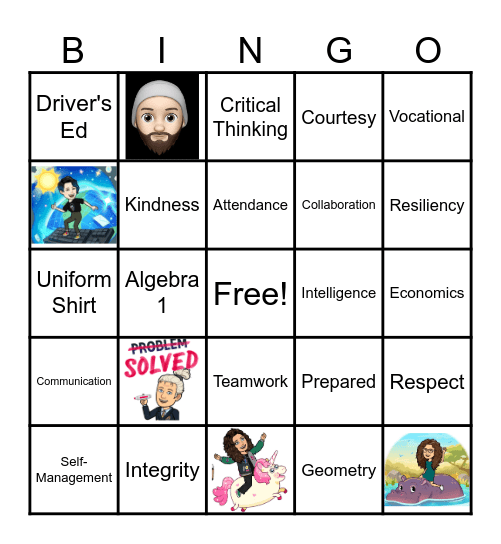 PVHS Bingo Irvington Bingo Card