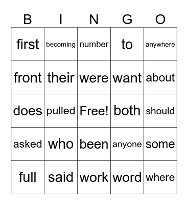 3.1 HFW BINGO Card