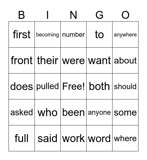 3.1 HFW BINGO Card