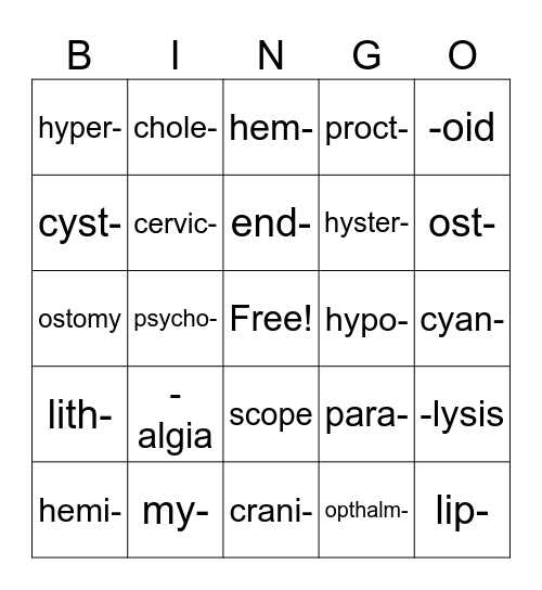Dean Vaughn Lesson 2 Bingo Card