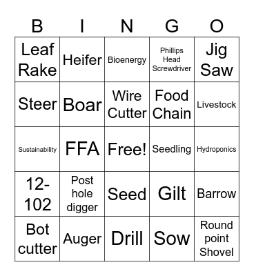 September 1, 2023 Bingo Card