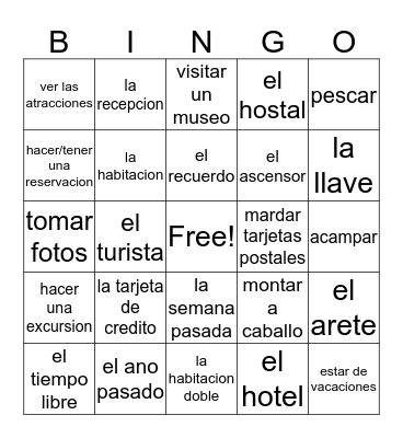 Unit 1 Lesson 2 Bingo Card