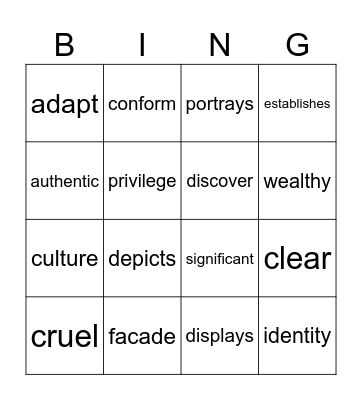h Bingo Card