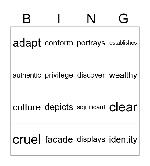h Bingo Card