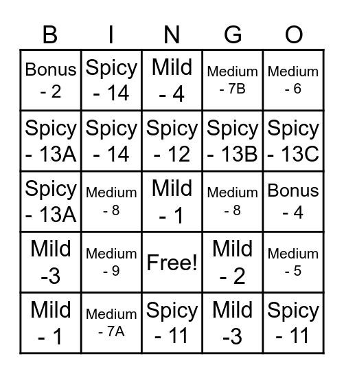 Day, Night, Seasons, BINGO! Bingo Card