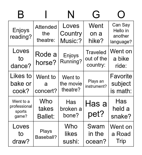 This year, who... Bingo Card