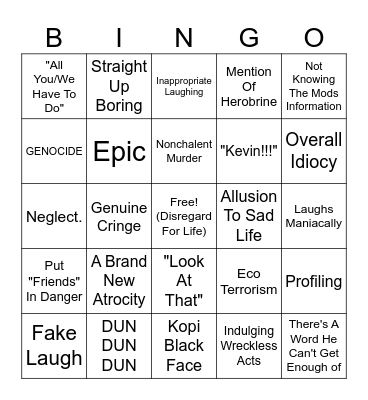 Thinknoodles Bingo Card