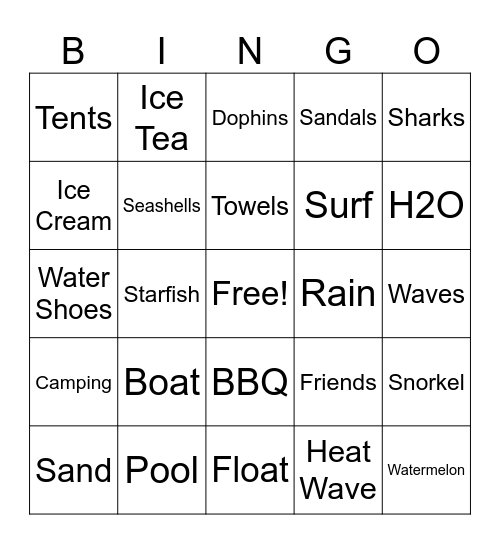 SUMMER 2023 Bingo Card