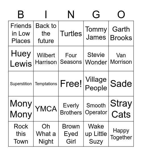 0923 Gm 9 1 line Bingo Card