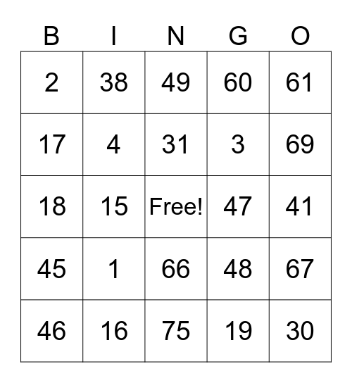 Aimah Micarsos Bingo Card