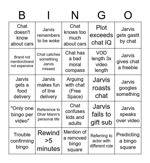 Dhar Mann Bingo Bingo Card