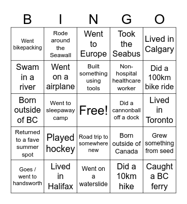 Summer 2023 BBQ Bingo Card