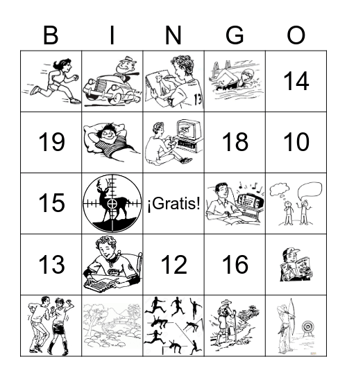 Los Pasatiempos Bingo Card