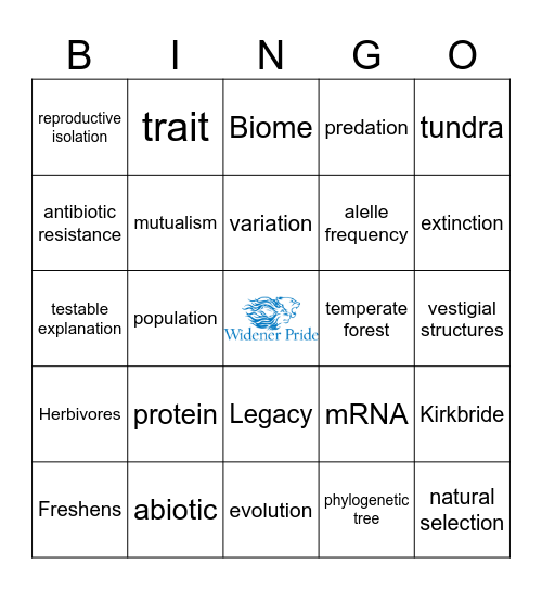 First Class Bingo Card