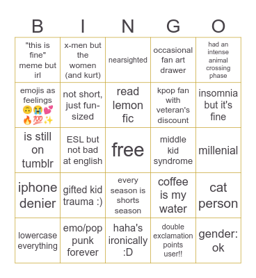 marbles bingo Card