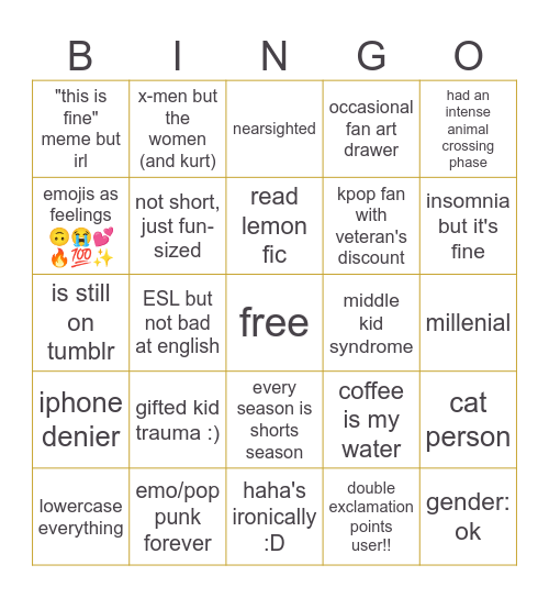marbles bingo Card