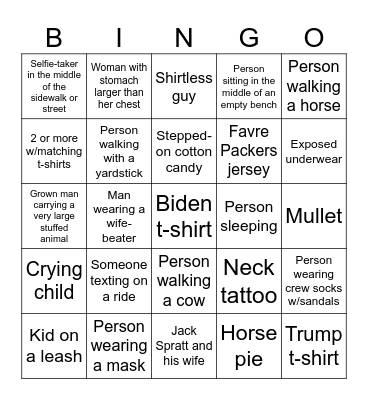 MN Fair sights 2023 Bingo Card