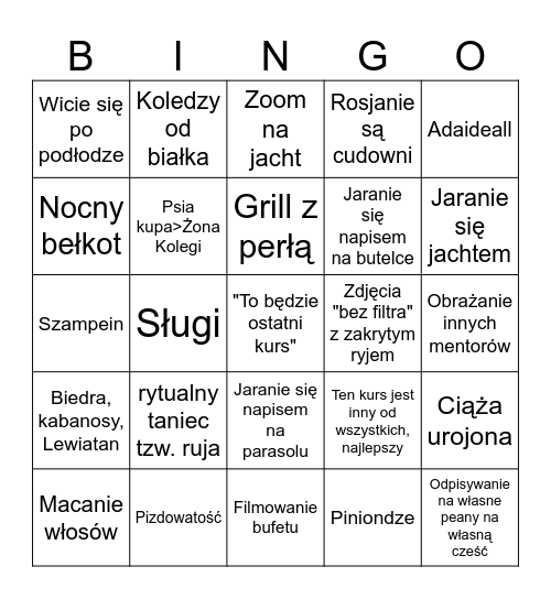 Leilani Bingo Card