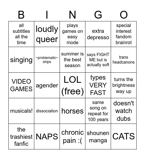 Bingo Card