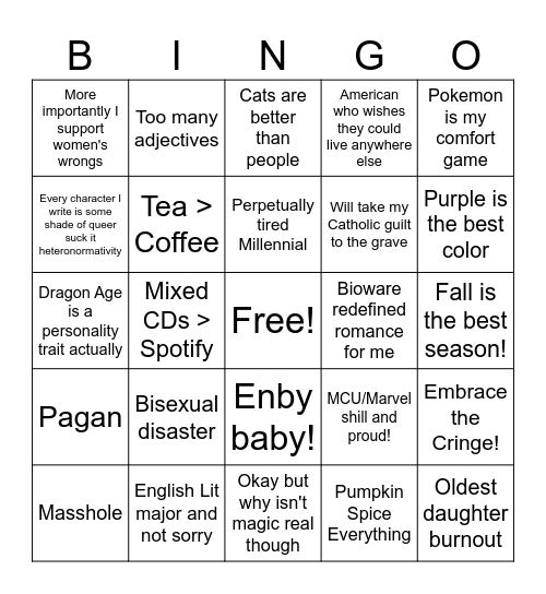 Alex Bingo Card