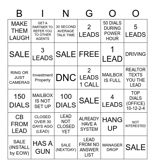 EXCELLENCE BINGO Card