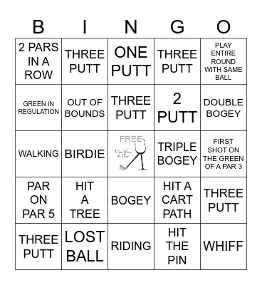 GOLF BINGO Card