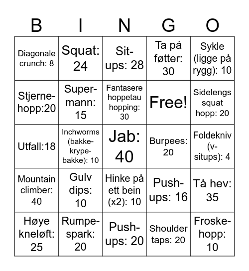 Bingo Card