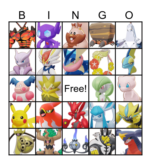Pokemon Unite SoloQ Bingo Card