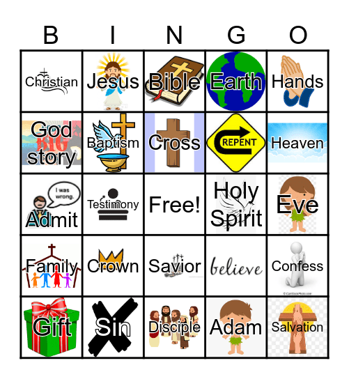 Christian Bingo Card