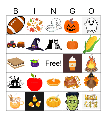 Fall Bingo Card