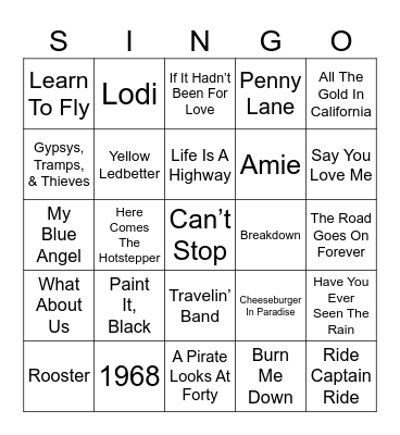 Bingo Card
