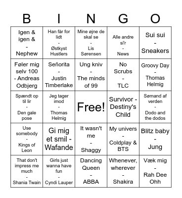 Høstfest 2023 Bingo Card