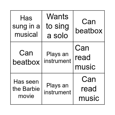 Find a Person Who Bingo Card