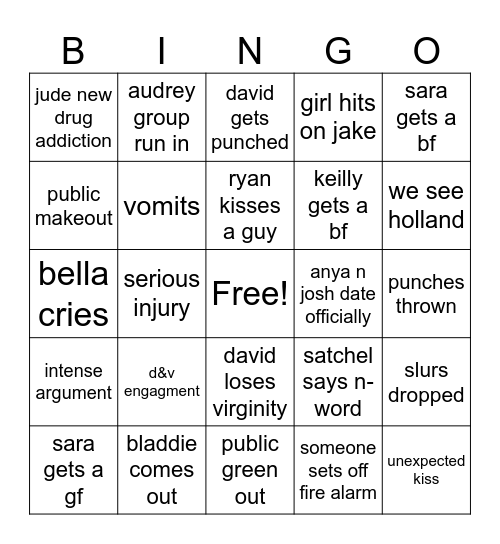 23 bingo Card