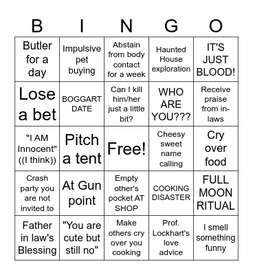 NAGS Bingo Card