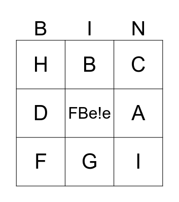 Summer holiday activities Bingo Card