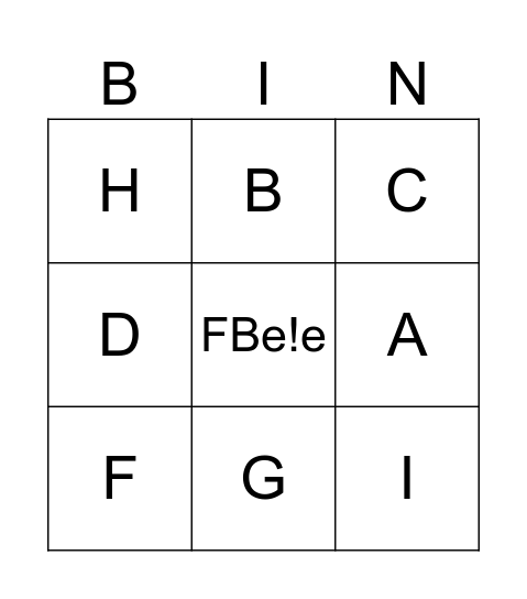 Summer holiday activities Bingo Card