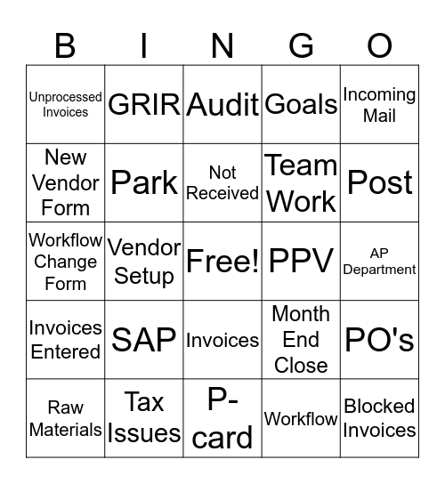 AP Bingo  Bingo Card