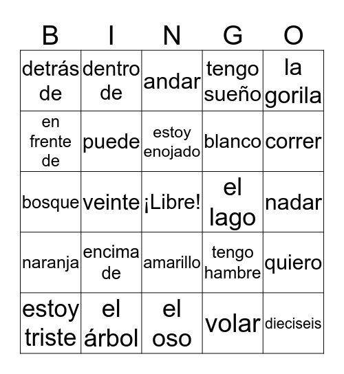 ¡Lótería! Bingo Card