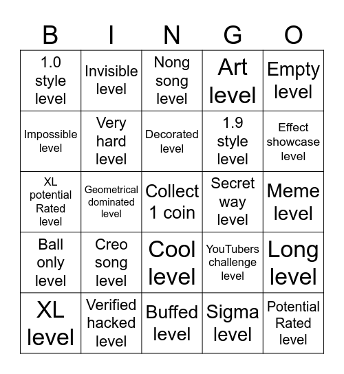 Gd bingo #2 Bingo Card