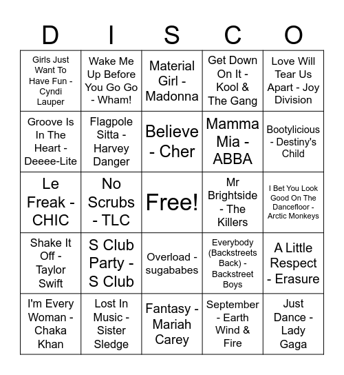 WEDDING BINGO Card