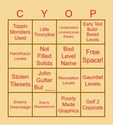 Create Your Own Pizza Bingo Card