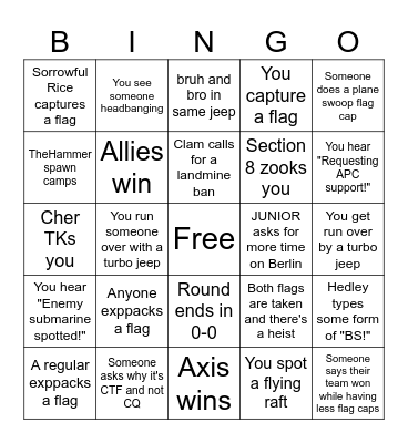 Moongamers CTF Bingo Card