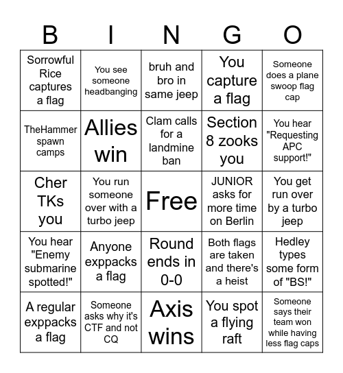 Moongamers CTF Bingo Card