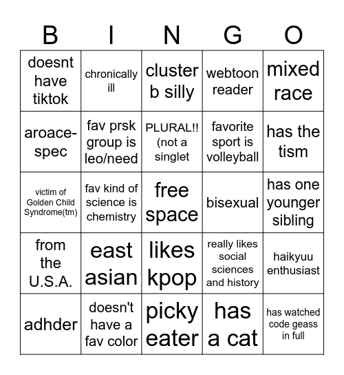 luci bingo Card