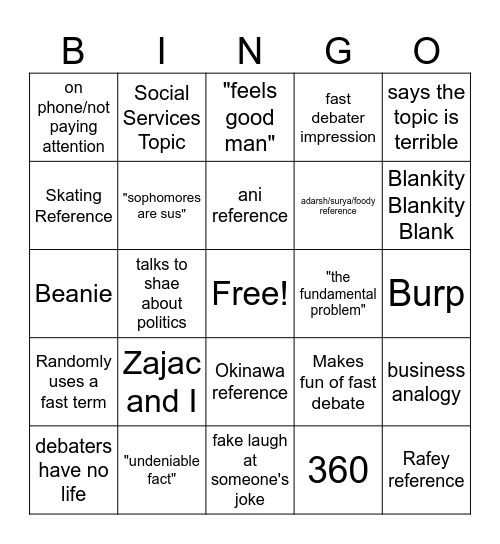 Work Weekend Langerbingo Card