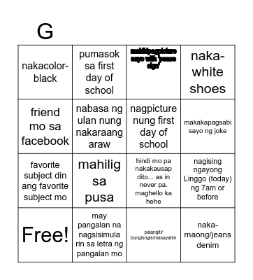 HANAPIN KUNG SINO ANG... Bingo Card