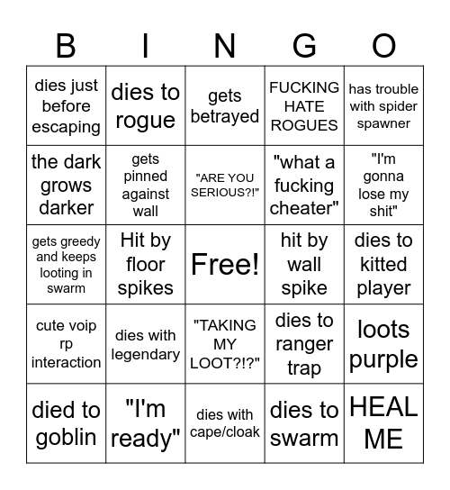 DaD BINGO Card