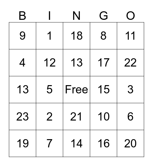 Gala Pizza Party Bingo Card